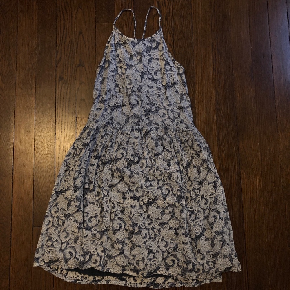 LIGHTLY WORN Blue Tucker And Tate Girls Floral Dress cross back